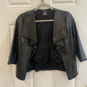 Grayse black leather jacket